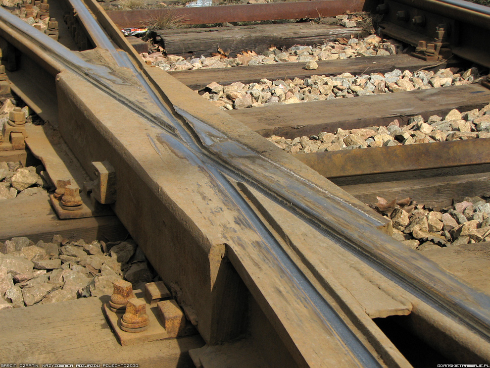 Rozjazd pojedynczy ZKM, krzy�ownica